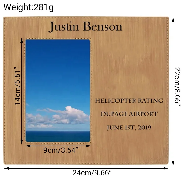 Personalized Picture Frame Laserable Leatherette Photo Frame