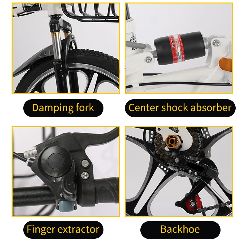 China factory 20 inch popular 7 speed folding bike mini with disc brake foldable bicycle