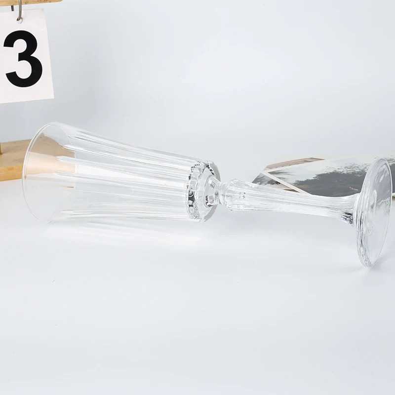 6OZ Elegant striped champagne flute   French champagne glass  European vintage goblet  for  Champagne