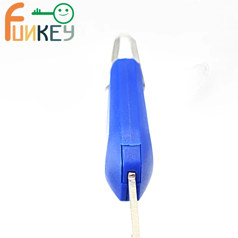Blue Replace left Side Slot Uncut Blade Motorcycle Key Blank for KAWASAKI Z-1000 Z 1000 Z1000 2014 2015