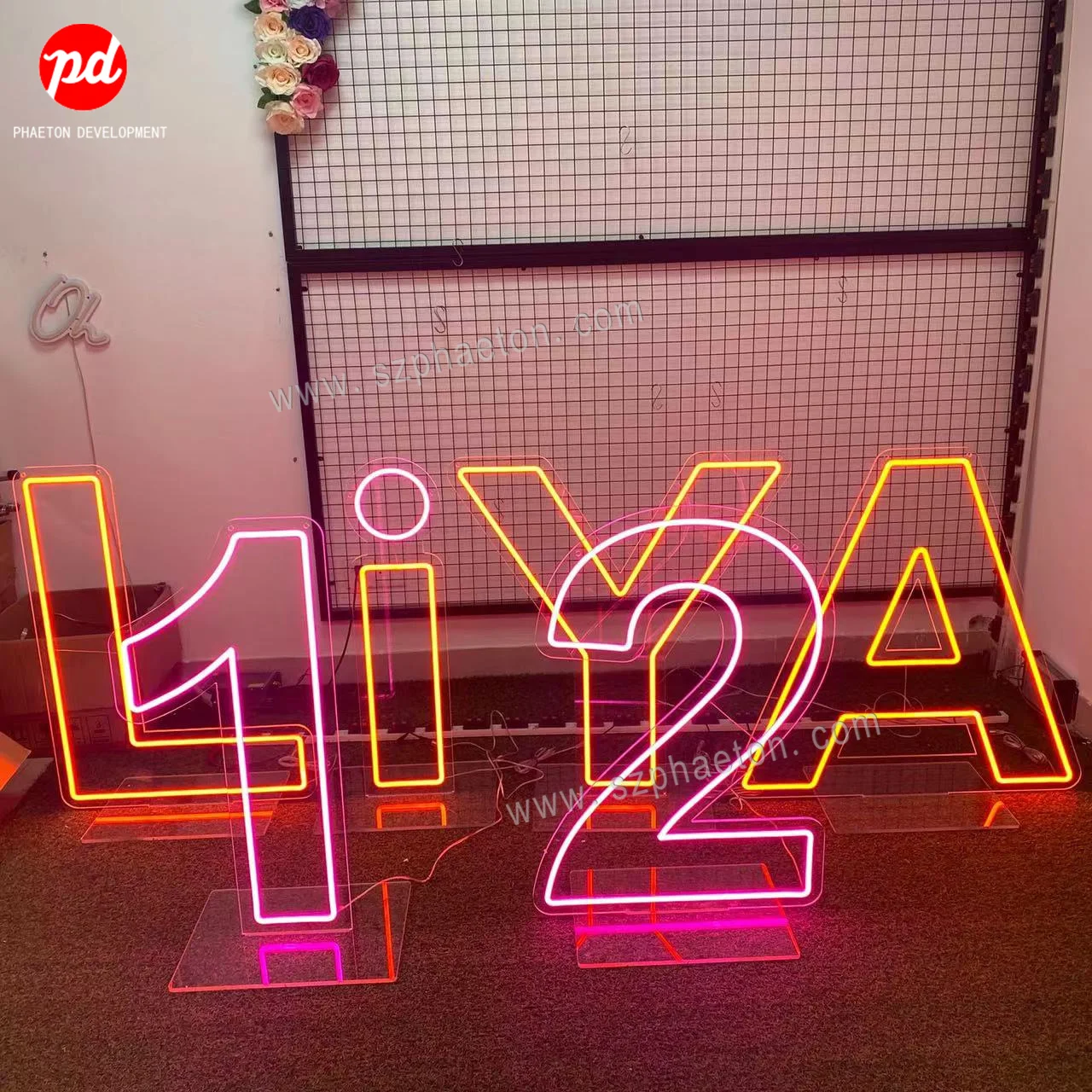 Custom LED Neon Letter / Number Signs for 21st  30th 40th 50th 60th Birthday Party Decorations
