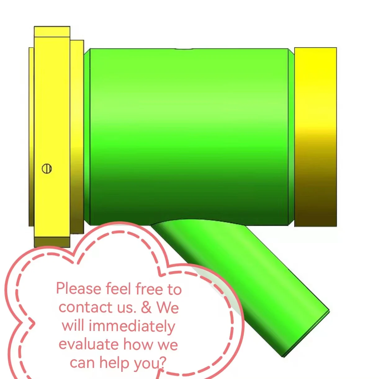 Environmental protection dust removal equipment Dusting drum Non-standard equipment manufacturing Water inlet end cap