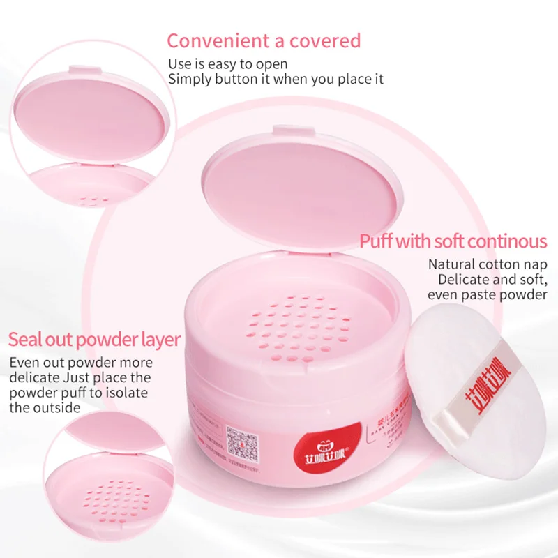 Amiami eco cornstarch baby powder best sell with baby powder puff Factory price colored baby powder