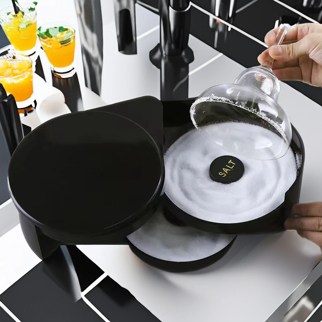 Customized 3-Tier Plastic Condiment Rimmers Glass Cup Tiered Bar Accessories for Home Use with Custom Logo Enhancing Bar Tools