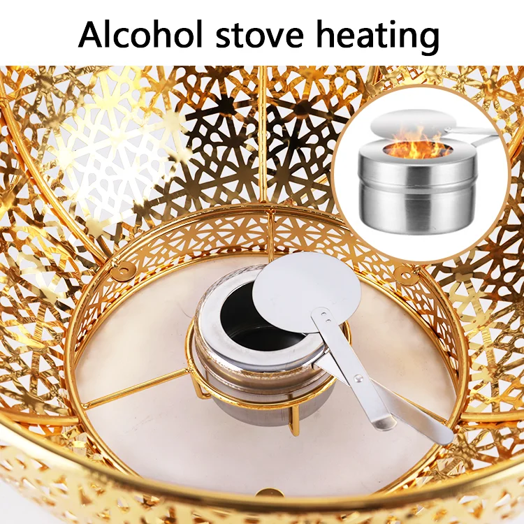 Wholesale Hotel Buffet Set 8L Stainless Steel Food Warmers Luxury Gold Chafing Dish