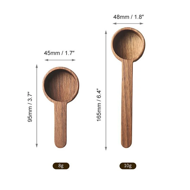 Black Walnut Wooden Coffee Measuring Scoop Wooden Tableware Coffee Tea Measuring Spoon