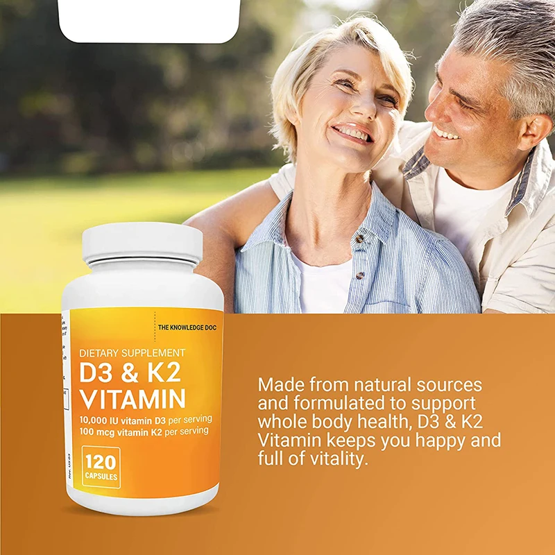 OEM Vitamin D3 K2 w/ MCT Oil Purified Bile Salts Zinc & Magnesium for Ultimate Absorption K2 D3 Vitamin Supplement Heart Health