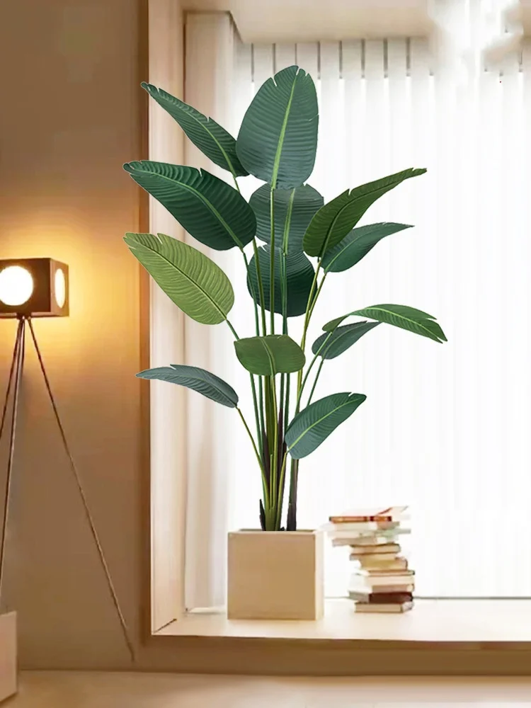 Factory Direct Sale Faux Bird Of Paradise Artificial Tropical Palm Tree Tall Planter Tree For Indoor Outdoor Home Office Decor
