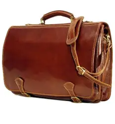 vintage crazy horse leather 18 inch pad genuine leather men anti theft shoulder messenger bag with many pockets