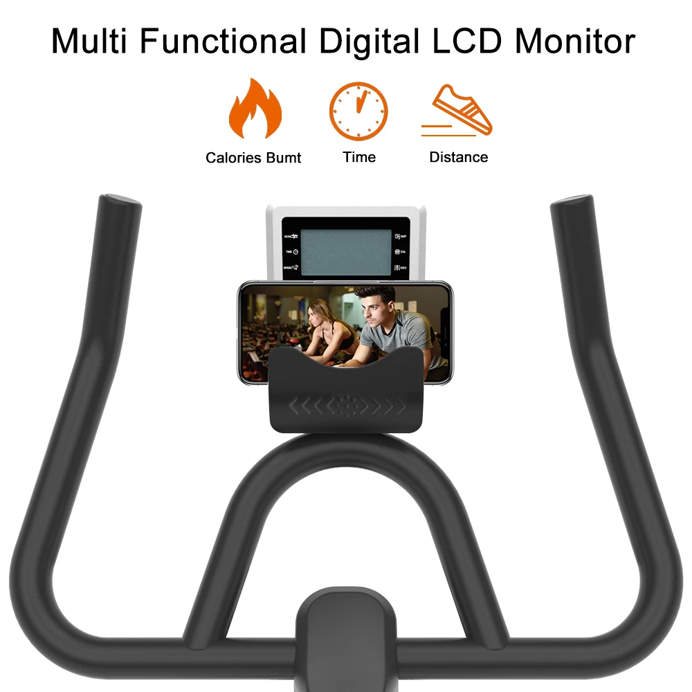  spinning bike indoor Cycling 35 lbs Flywheel Belt Drive Workout Bicycle Training spin Fitness Exercise