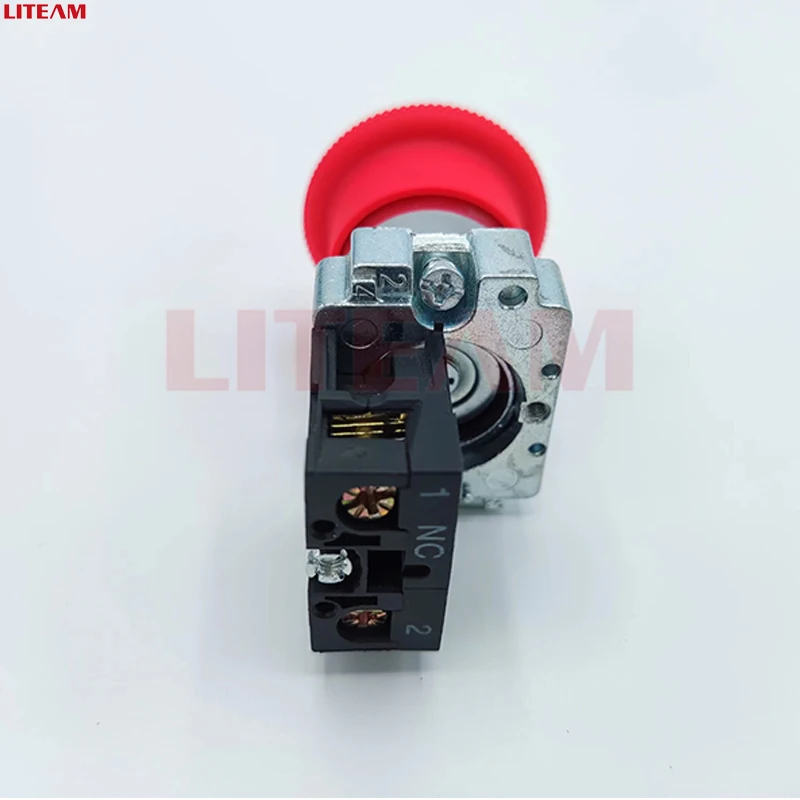 22mm XB2-BS542 Mushroom Emergency Push Button Switch Wrist Emergency Stop Push Button Switch Remote Control Push Button