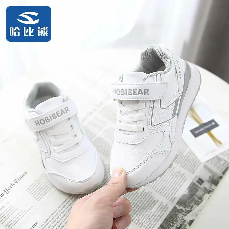 
Child Flat Shoes Sneaker Kids Sport Shoes Magic Stickers Girls Casual PU Shoes 