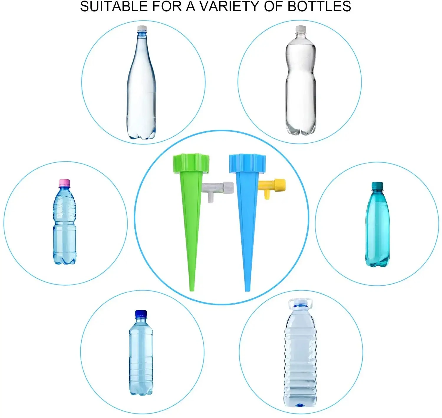 House Indoor Plant Automatic Self Watering Spike Drip Control Devices Adjustable Bottle Mount Irrigation Drip