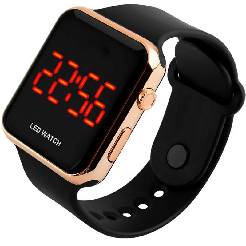3ATM waterproof stainless steel back touch screen digital smart watch custom gold watches wholesale