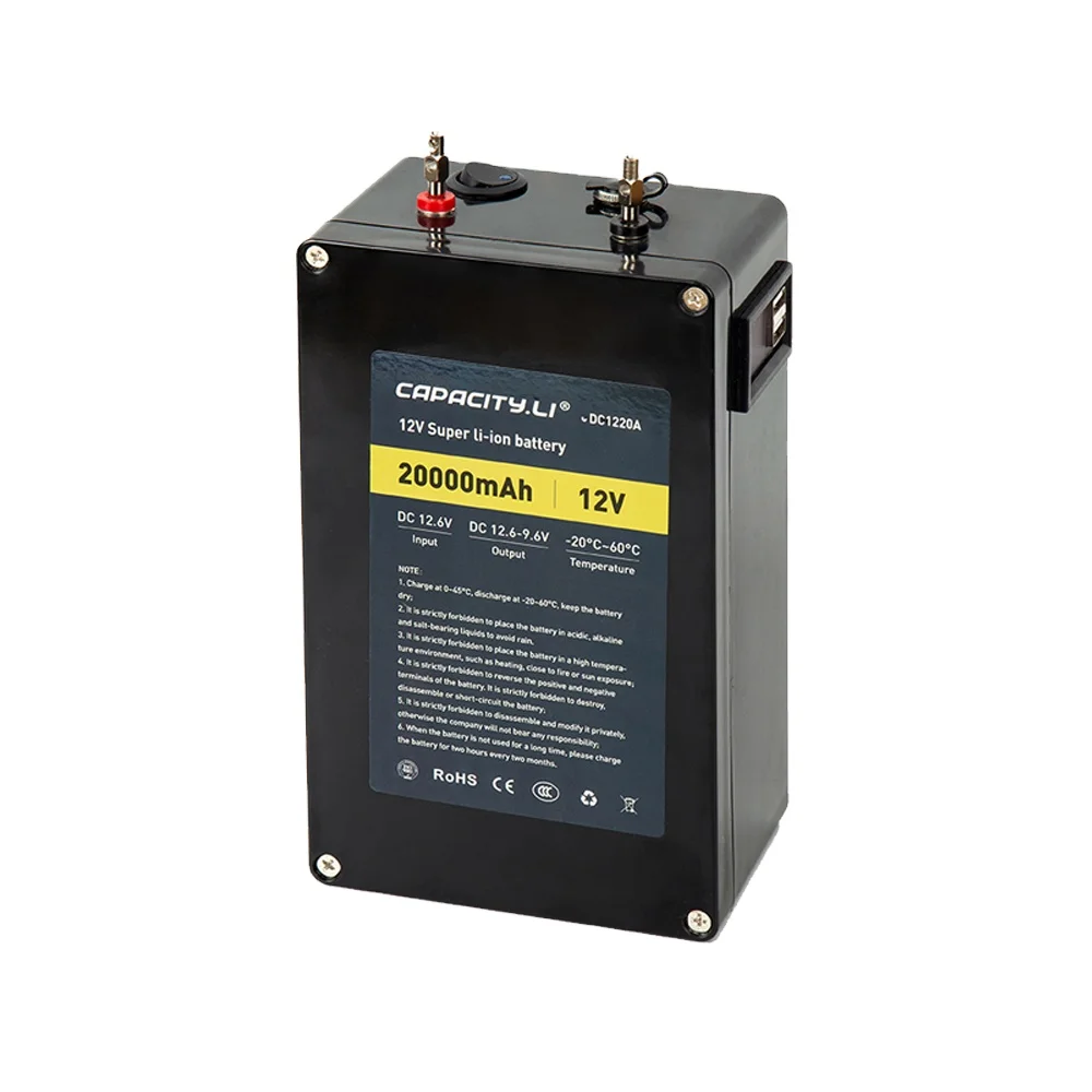 12V 20ah перезаряжаемый аккумулятор 10ah литиевых батарей 18650 26650 с BMS и терминал напольный USB налоговый пакет