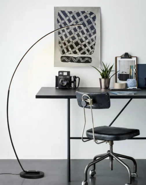 High Grade Modern Bending Design Floor Lighting Bedroom Led Detachable Acrylic Standing Floor Lamp