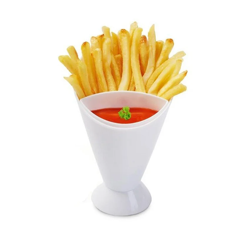 French Fry Chips Cone Salad Dipping Bowl Kitchen Restaurant Potato Tool Tableware Assorted Sauce Ketchup Jam Dip Bowl