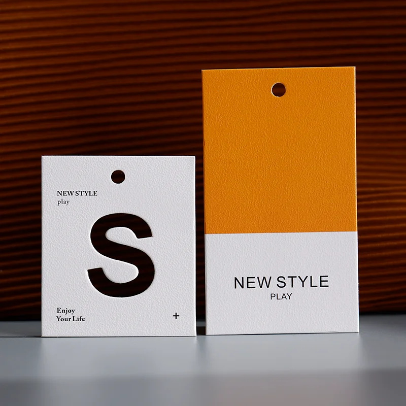 Recyclable Cotton Custom Private Brand Logo Clothing Tags for Clothes Price Tag Price Label Clothing Tags Labels Custom