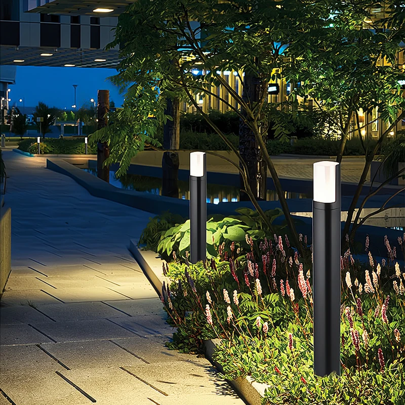 LED Outdoor Lighting High Quality Bollard Lawn Garden Light Modern New SMD 10w Led Outdoor Design 500mm 800mm Luminous Body
