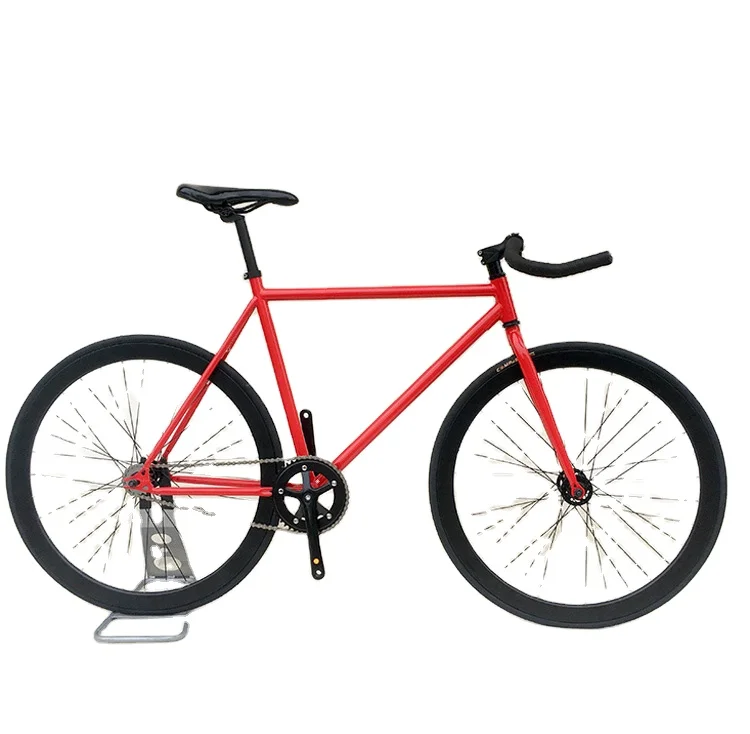 В наличии Односкоростной велосипед Fixie Hi-Ten стальной черный 700c фиксированный велосипед/гоночный на дорожном велосипеде для