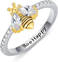 Bee Deer Antler Animal Open Bunny Tortoise Octopus Adjustable Elephant Fish 925 Sterling Silver Lion Cat Cute Snake Pigeon Ring