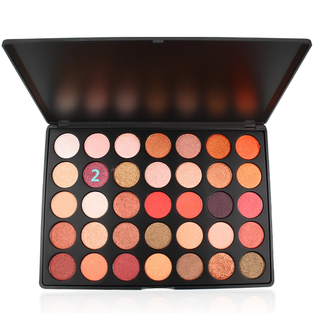 Wholesale Your LOGO Vegan High Pigment 35 Color Black Halloween Unbranded Eyeshadow Palette