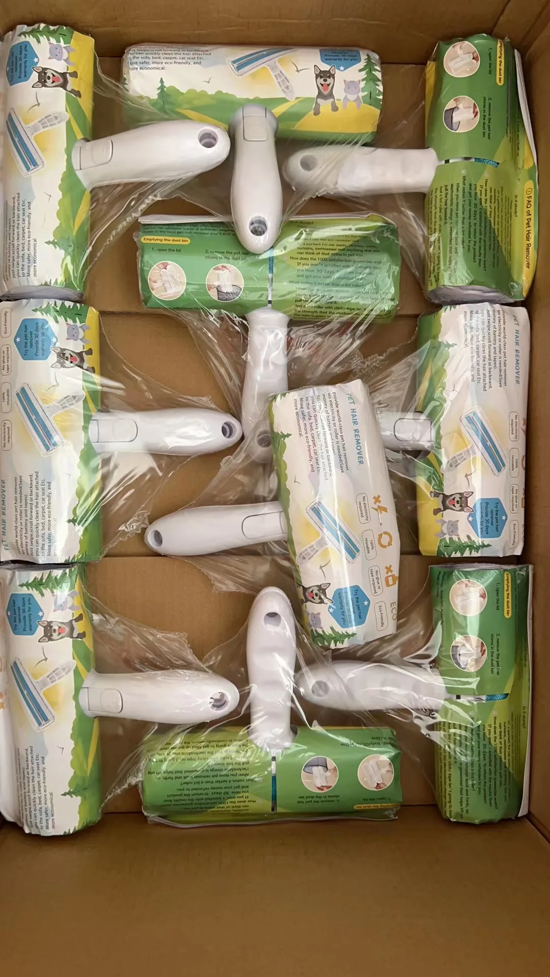 2-Way Self-Cleaning Pet Hair Remover Roller One-Hand Operate Furniture Lint Remover Cloth Wool Material Dog Cat Hair Removal