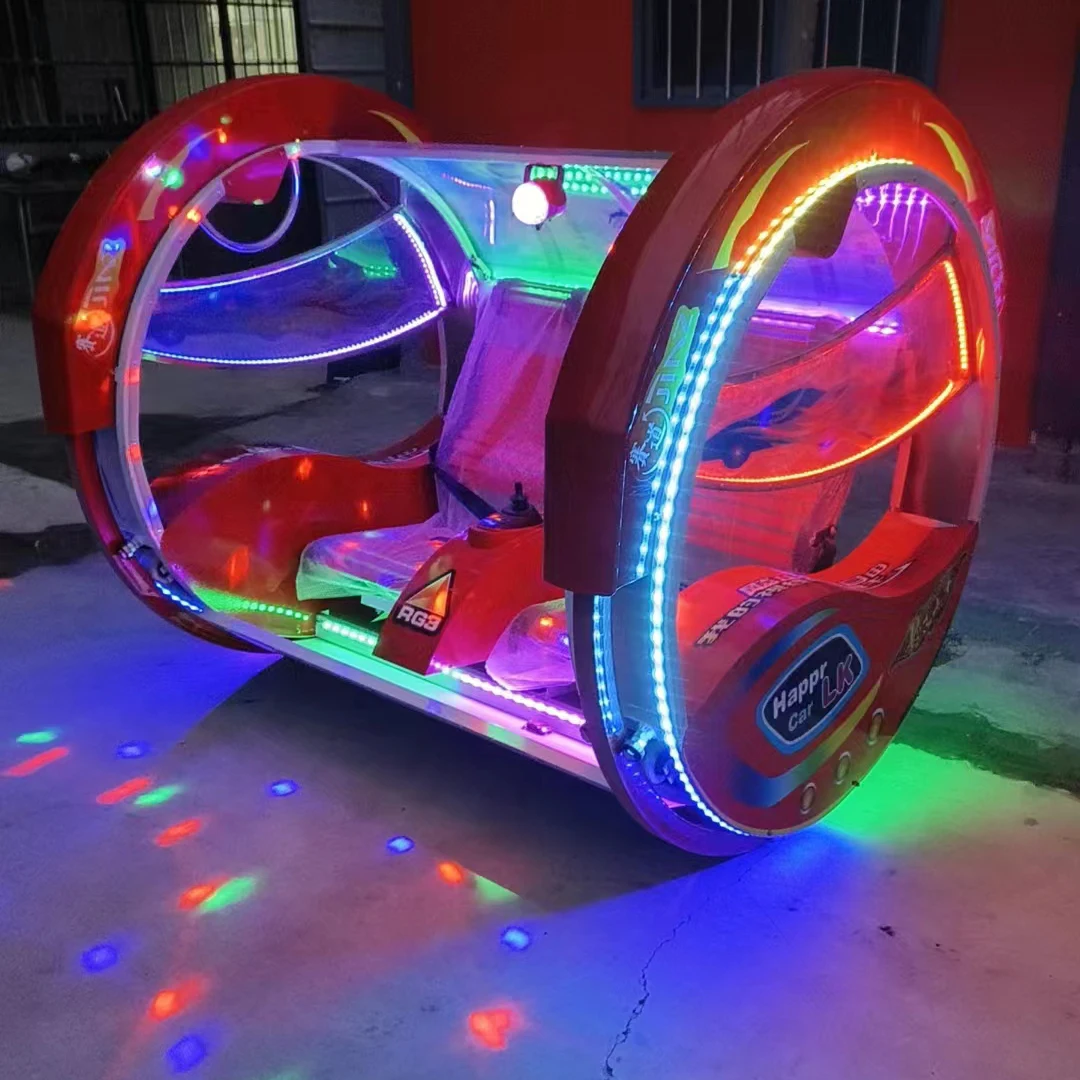 Amusement Park Outdoor Playground Double Players Rolling Car 360 Degree Remote Control Rolling Car
