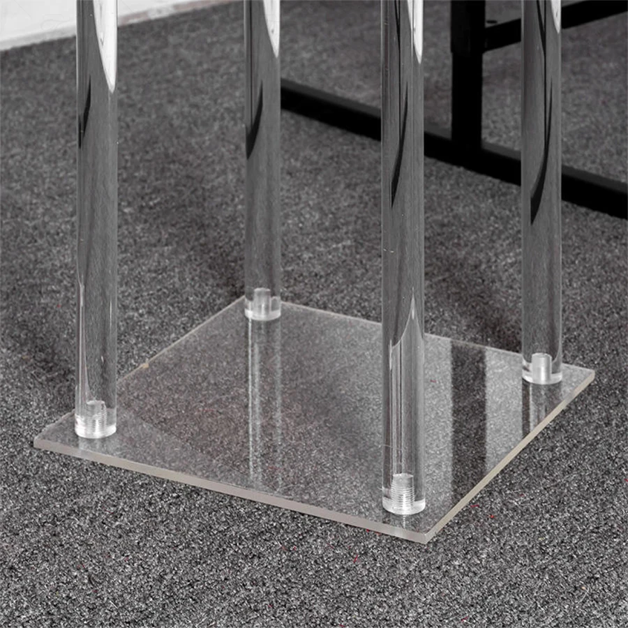 Manufacture Customized Acrylic Square Flower Stand Wedding Pillar Column For Decoration