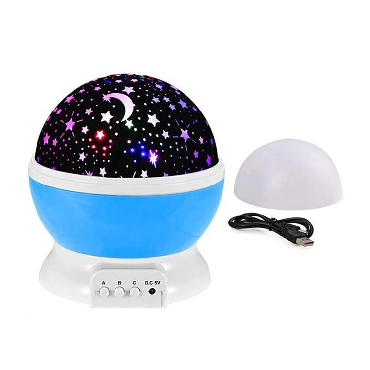 9 Modes Sun Sky Star Lighting 360 Degree Rotating Projection 4 LED Night Light Lamp