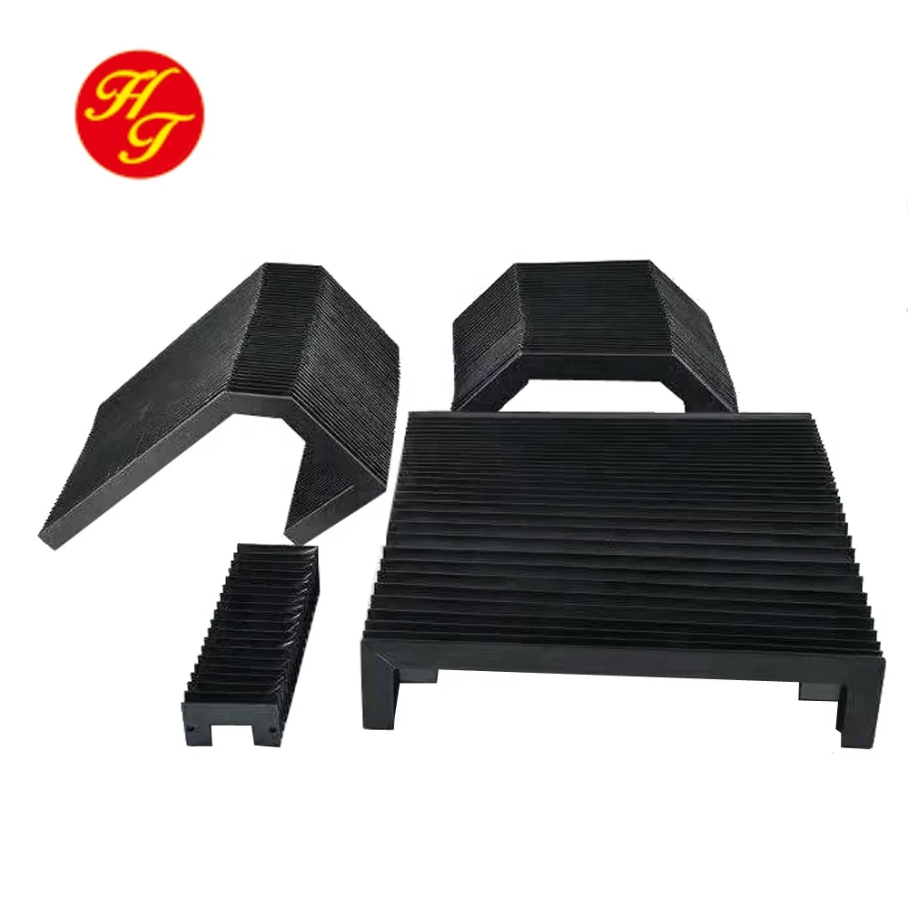 CNC way rubber accordion cover bellows dust cover flexible plastic cover