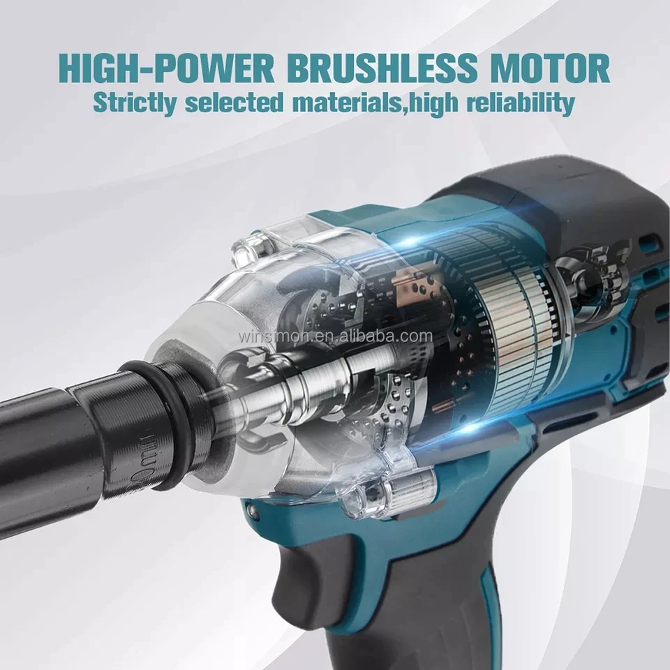 Good Quality Power Tools Impact Wrench Electric Cordless Impact Wrench With Brushless Motor And Built -In Led Working Light