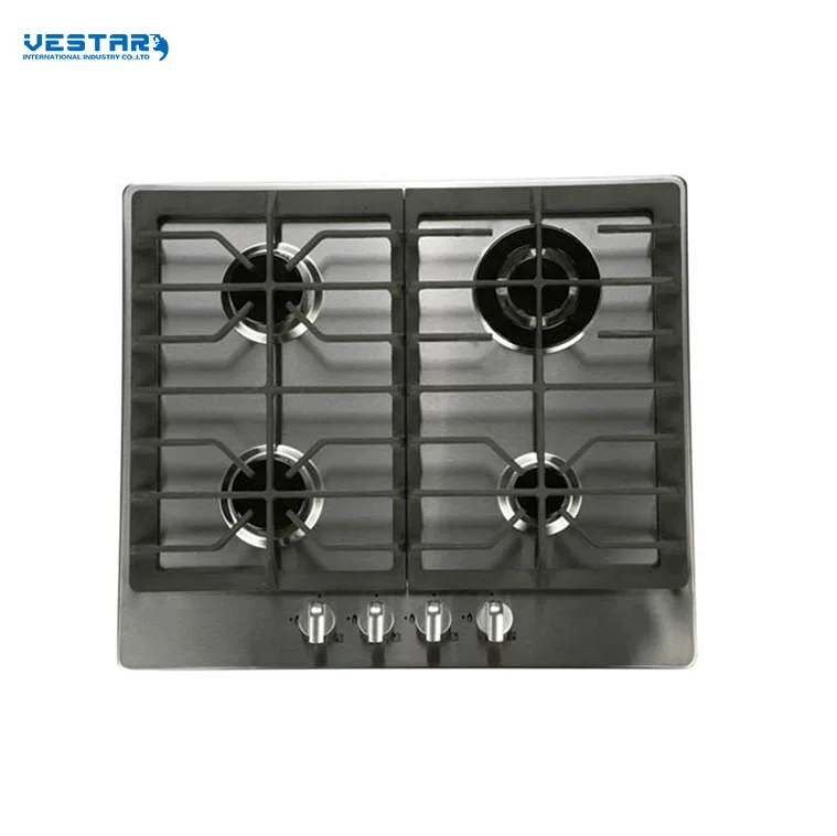 60cm 4 burners home appliance kitchen recessed black tempered glass gas stove cooker gas hob