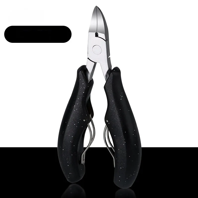 Large professional black eagle beak toenail clippers easy cut thick ingrown side nails cutter podiatrist nail clippers