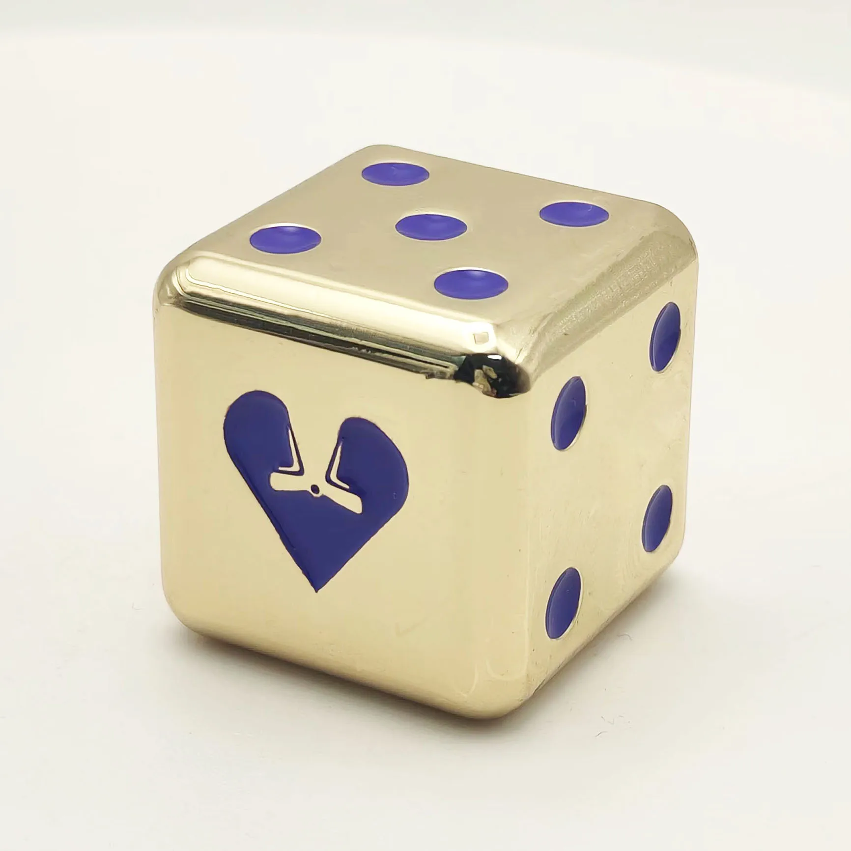 2024 New Product Wholesale Manufacturing Metal Custom D6 Engraved Logo Dice Custom 6 Sided Dice Set For Promotional Gifts