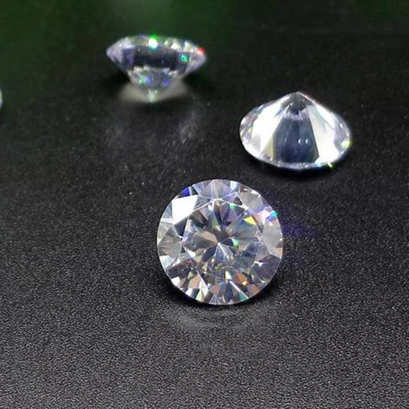 Jinying wholesale AA white cz stone 4mm 5mm 6mm Round Brilliant Cut Synthetic cubic zirconia loose gemstone