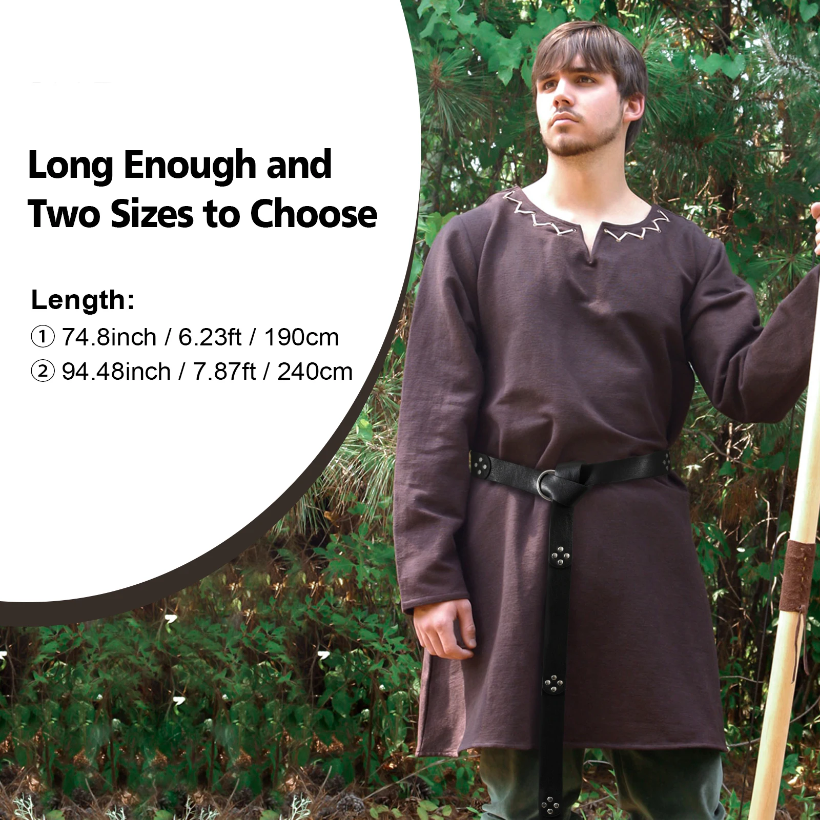 Wholesale Renaissance Rivet Vintage Knight WaistBelt Alloy Buckle Viking PU  Faux Leather Belt For Halloween Cosplay Costume