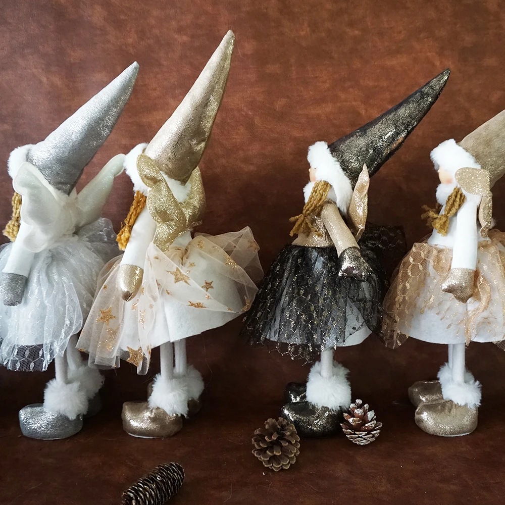 Cute Dolly Angel Doll Valentine Day Gift Stuffed Toy Christmas Decorations Plush Doll with Yarn Skirt