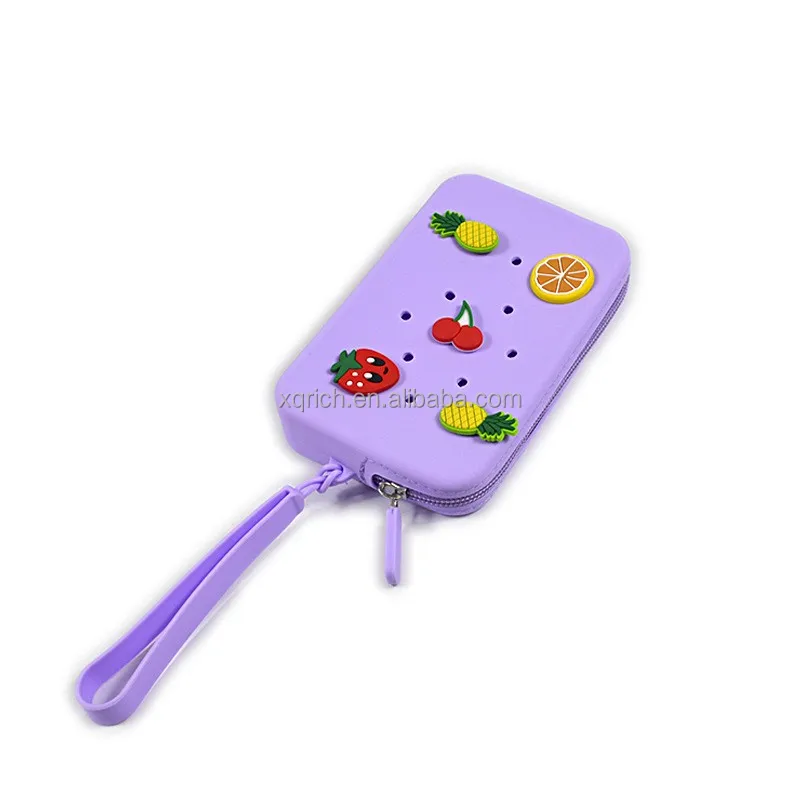 Silicone DIY square purse DIY  bag manufacturer in China Silicone zipper storage case Home Hacks Reusable silicone case