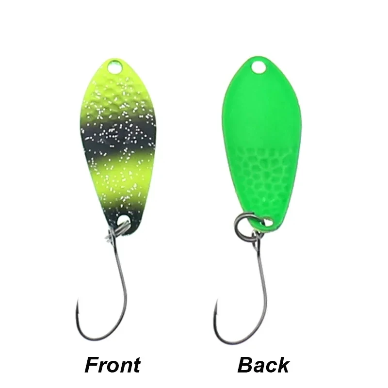 Fishing Lure 2.5g 30mm Mini Metal Spoon Area Trout Colorful Brass Copper Bait Freshwater Stream Tackle for Chub Perch Salmon