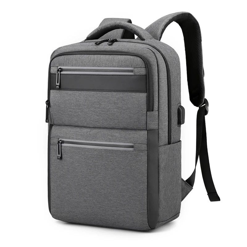 Adult Unisex Oxford 17inch Slim Light Waterproof Luxury Custom Logo Computer Bag Business Laptop Backpack with USB Charging Port