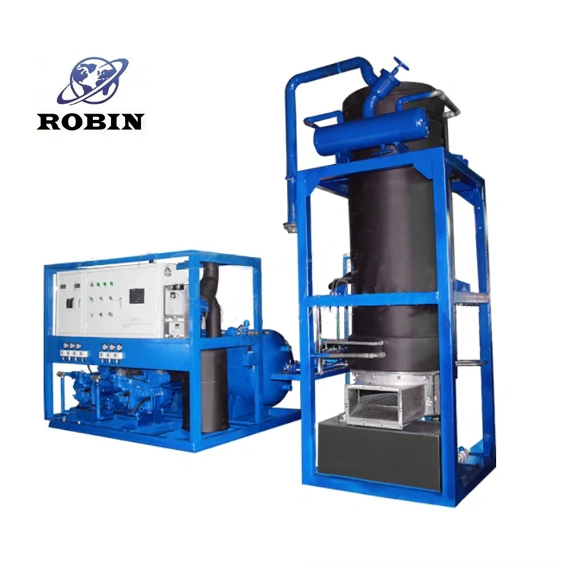 Industrial ice machine tube 10 ton with nice compressor water cooling