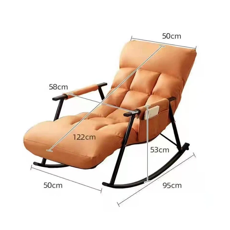 Rocking Chair Balcony Home Leisure Rocking Chair Recliner Adult Bedroom Lazy Sofa Living Room Nap Chair