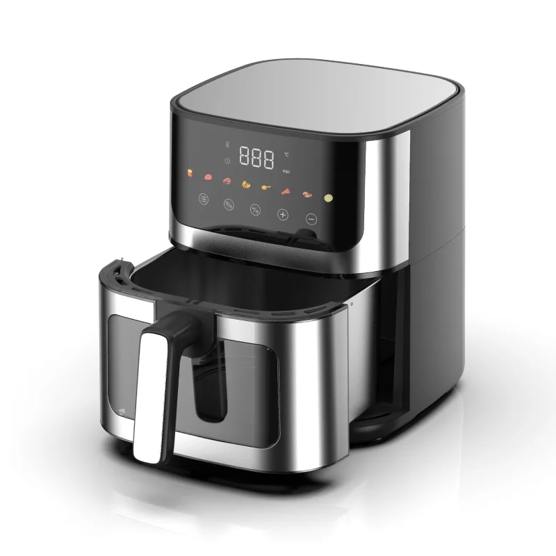 Popular 1400W 4.7L Stainless Steel Electric Kitchen Oil-free Energy-saving Hot Digital Air Fryers