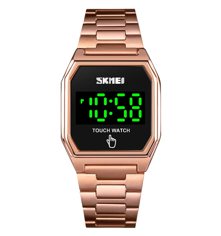  Skmei 1679 оптовая продажа новый дизайн сенсорный экран унисекс светодиодные цифровые часы квадратный браслет из нержавеющей стали мужские