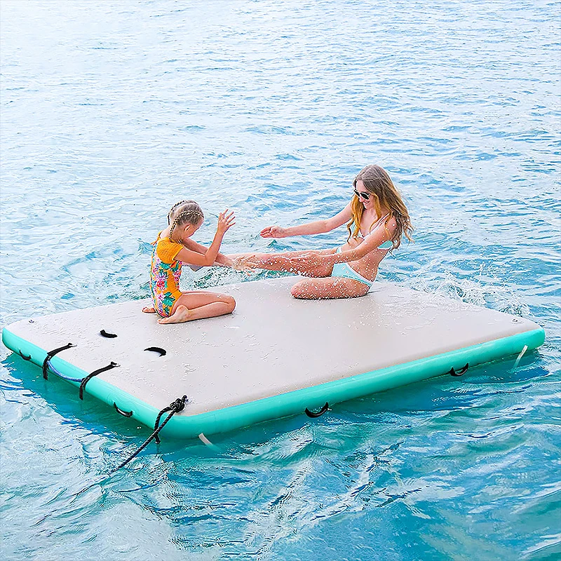 Water Yacht Air Mat Island Ponton Floating Inflatable Swimming Platform Dock