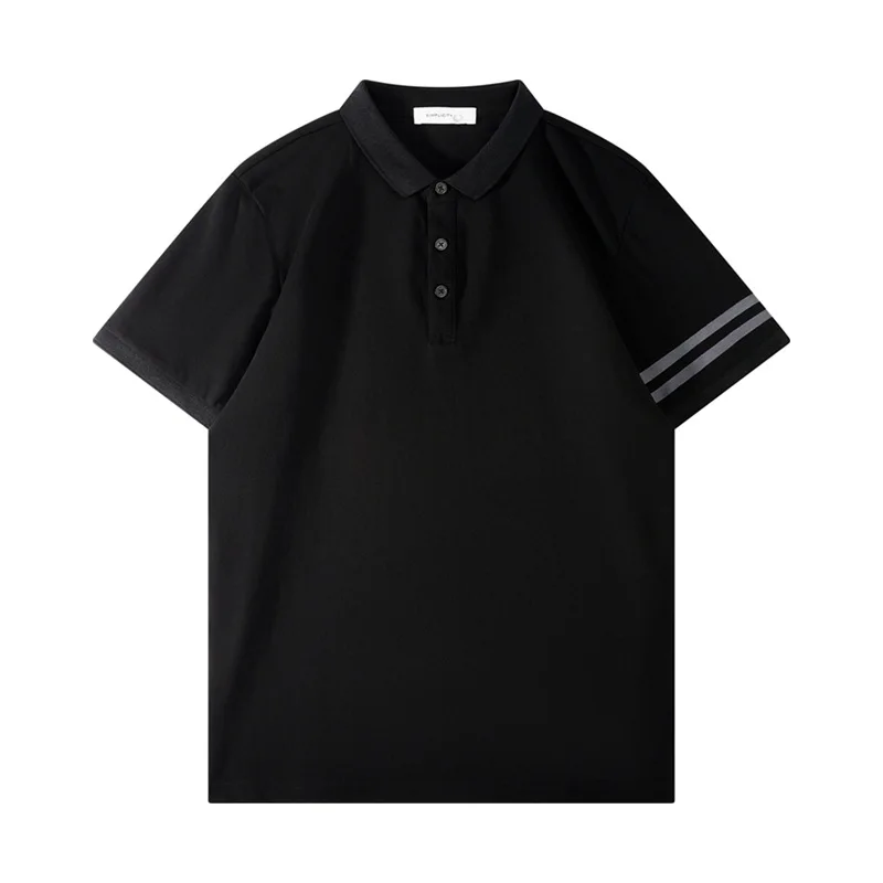 MT2382 High Quality 4XL 210G Cotton+Polyester Stripe Print Golf Polo Shirt Dry Fit Lacosted Polo T Shirts Hommes