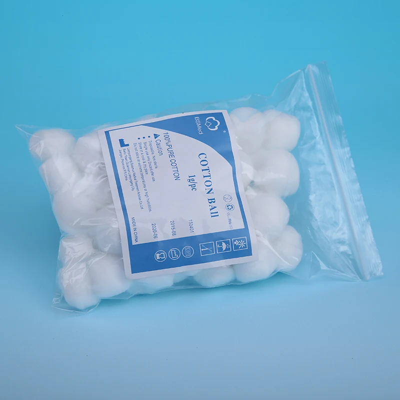 BAISHUN OEM Natural Cotton Medical Sterile Surgical 100% Cotton Pharmaceutical Cotton Ball