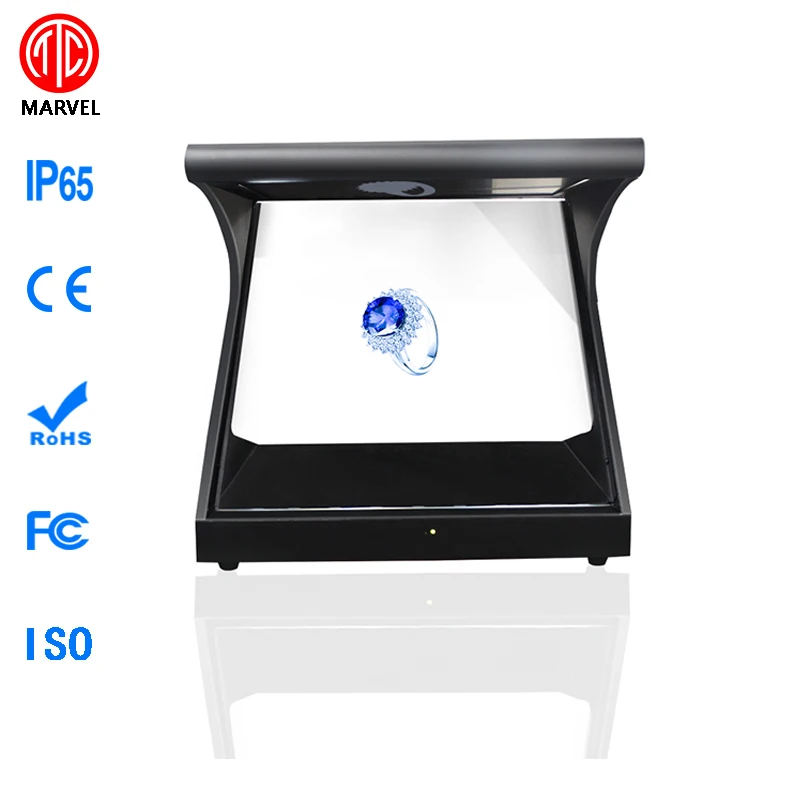 3D Pyramid Hologram Display Showcase full HD 3d stereoscopic effect poster holographic display