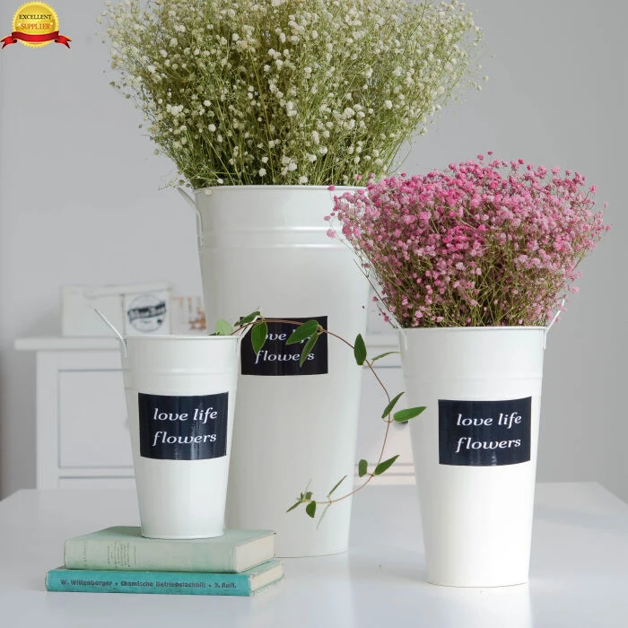 Fower Bucket Box Retail  Kiosk Silver Metal 16cm Children Flower Bucket Toy